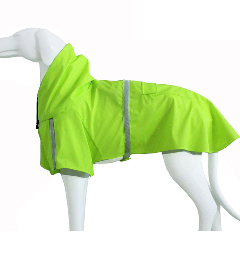 New Waterproof Reflective Hat Pet Raincoat